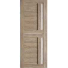 Дверь межкомнатная Леском Техно-9 Шале золотой, стекло белое матовое